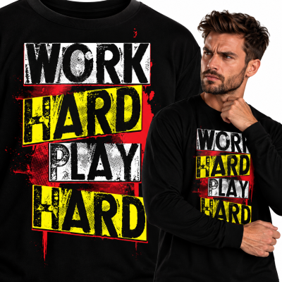 LONGSLEEVE NA SIŁOWNIĘ  WORK HARD 3